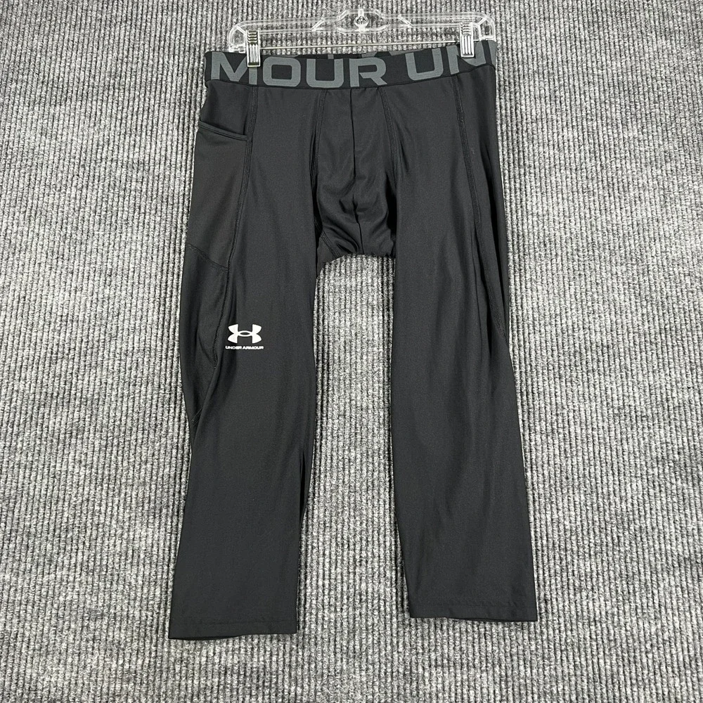 Under Armour Compression Pants Mens XL Extra Large Black Heat Gear Active Gym